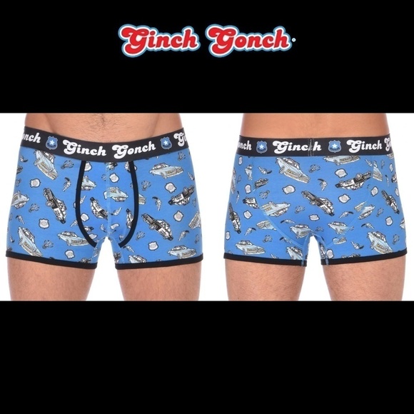 GINCH Gonch Patrol Statement Graphic Underwear Trunk Briefs Police Handcuffs NIP - Picture 6 of 9